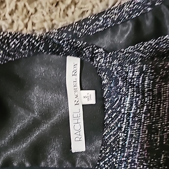 NWT Rachel Roy Sleeveless Mini Dress Multi Coloured Metallic Thread Rainbow 6 - Picture 5 of 7